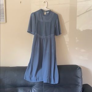 Blue knee length dress